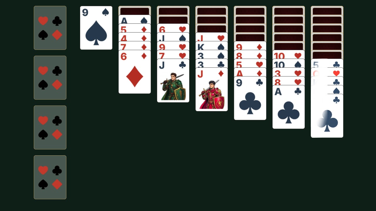 Yukon solitaire gameplay screenshot