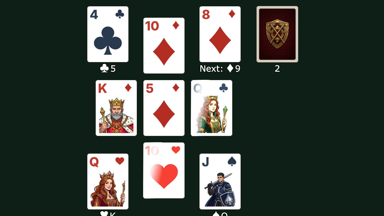 Four Seasons solitaire gameplay screenshot