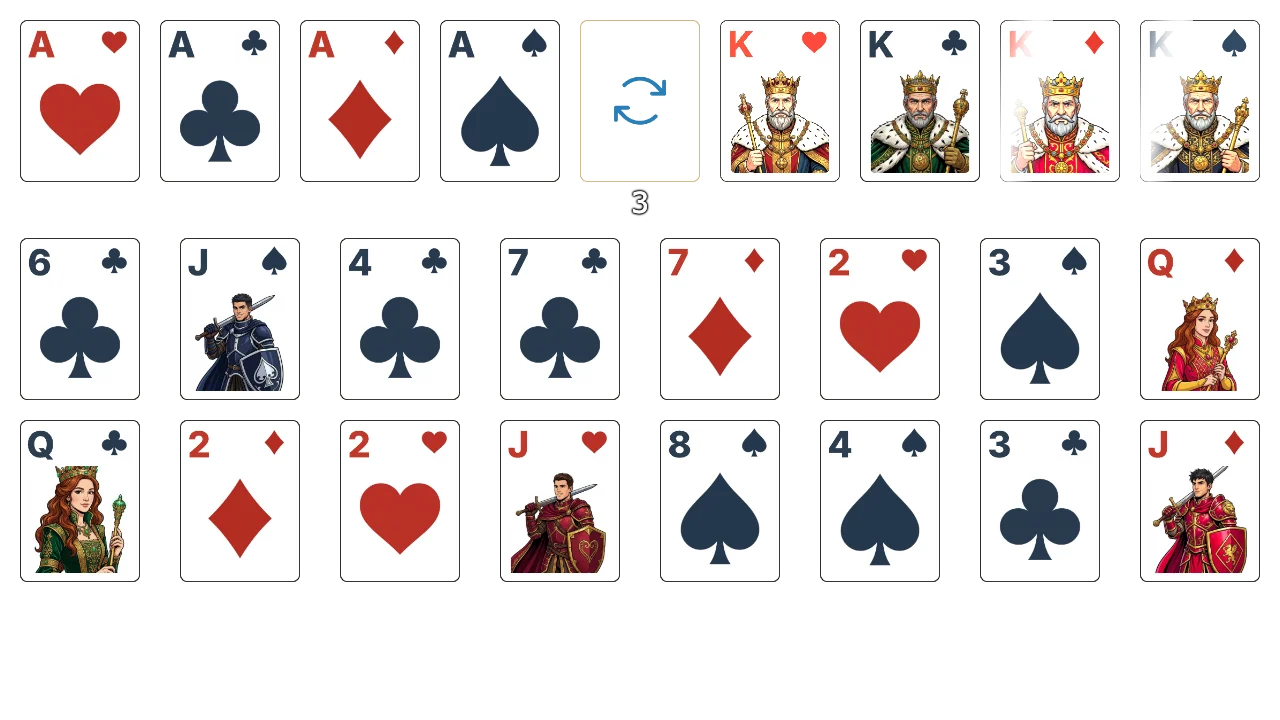 Crescent solitaire opening layout